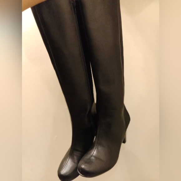 A2 By Aerosoles Heel rest Genuine Leather Knee boots Size 7 - Picture 4 of 8